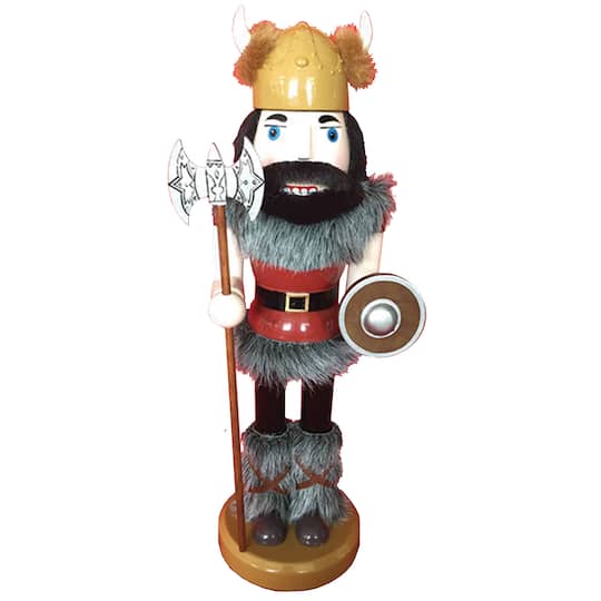 Santa's Workshop 14" Viking Nutcracker By Santasworkshop in Red | 5" x 4" x 14.25" | Michaels®